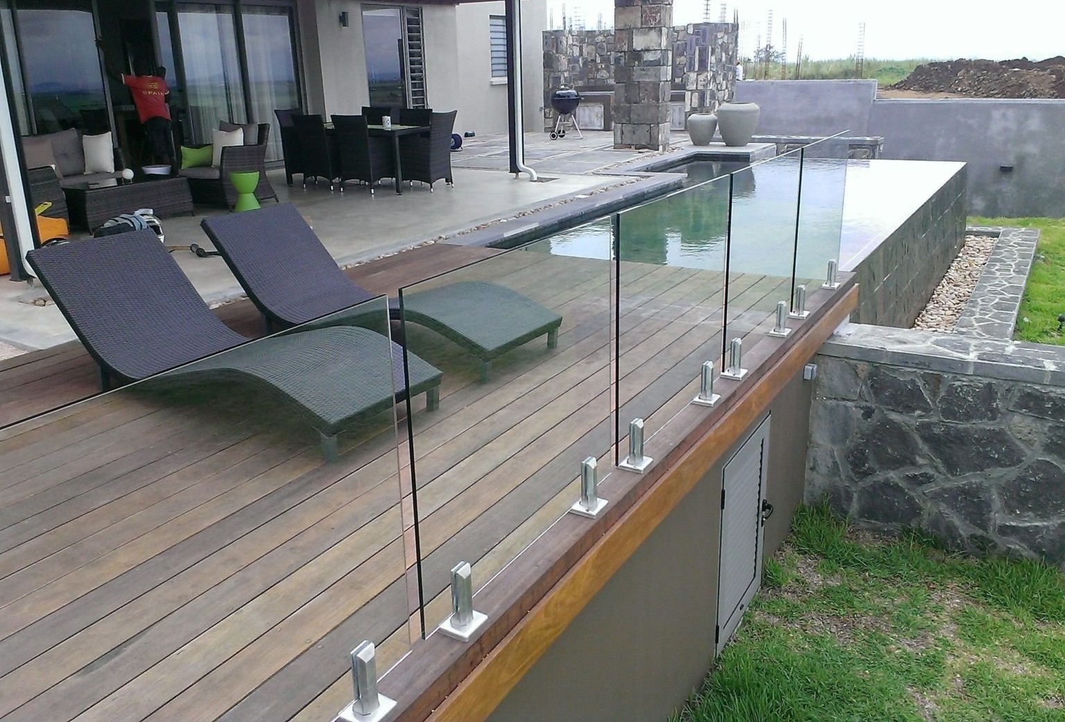 glass railing